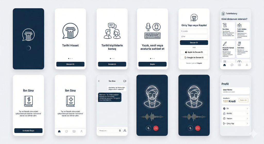 TalkHistory App Interface